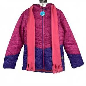 Swiss Alps Pink Purple Puffer Jacket | Girls Size 14
